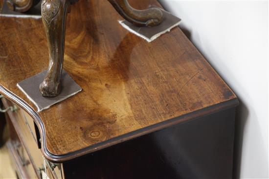 A mid 18th century mahogany chest, W.2ft 7in. D.1ft 8in. H.2ft 6in.